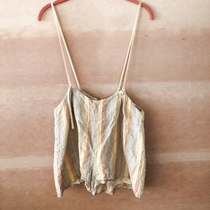 Rainbow suspender shorts